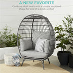 Best Choice Products Wicker Egg Chair, Oversized Indoor Outdoor Lounger - Image 7