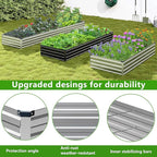 2PCS 10x3x1ft Galvanized Raised Garden Bed Kit, Galvanized Planter Raised - Image 5