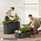 Best Choice Products 4x2x2ft Outdoor Metal Raised Garden Bed, Oval Deep Root - Image 6