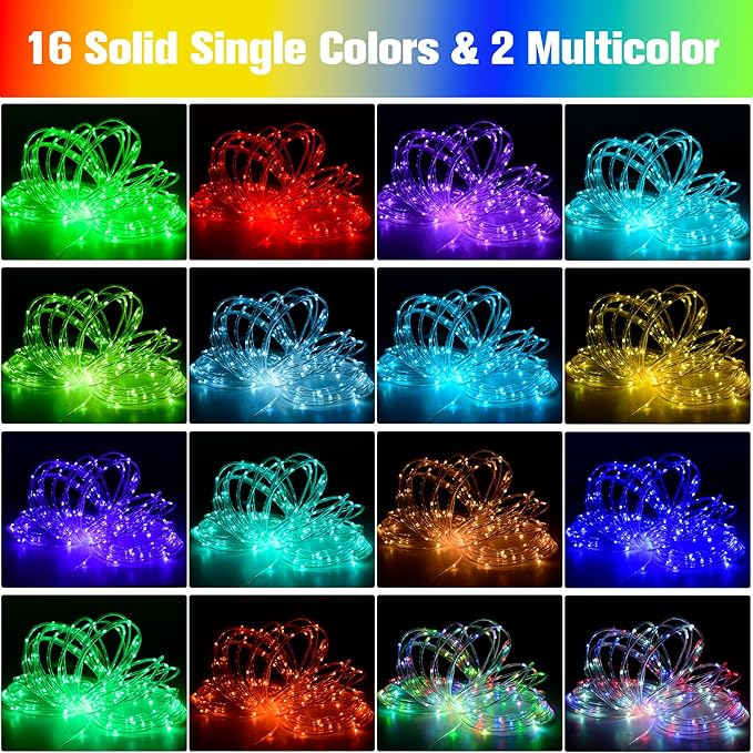 132Ft Rope Lights for Outside, Waterproof 18 Colors Changing Rope Lights Fairy - Image 2