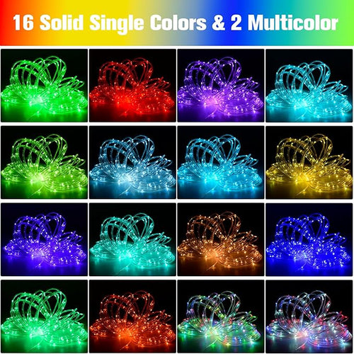 49Ft LED Rope Lights for Outside, 18 Colors Changing Outdoor Fairy String Lights - Image 2