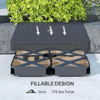 Outsunny 4 Piece 176 lbs Cantilever Umbrella Base Weight Set - Image 5