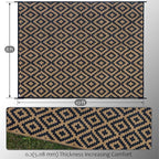 SAND MINE Reversible Mats, Plastic Straw Rug, Modern Area Rug, Large Floor Mat - Image 2