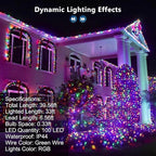 Brizled Christmas String Lights, 33ft 100 LED Color Changing Christmas Lights - Image 5