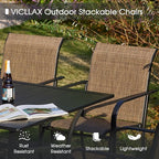 VICLLAX 3 Pieces Patio Dining Set - Image 4