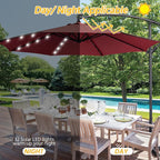 Yaheetech 10FT Solar Offset Umbrella - Image 4