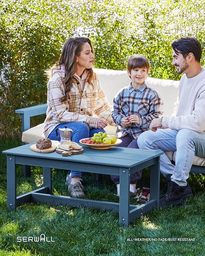 SERWALL HDPE Patio Conversation Set, 6-piece Sectional Outdoor Furniture Set - Image 8