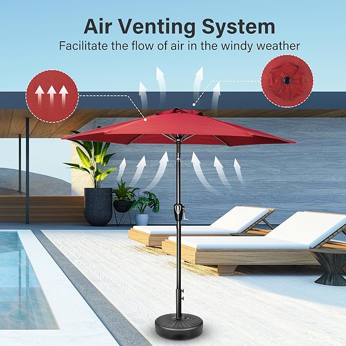 Simple Deluxe 9' Patio Umbrella Outdoor Table Market Yard Umbrella - Image 6
