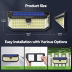 TECKNET 461 LED Solar Powered Outdoor Lights, 270° Angle & 3 Lighting Modes - Image 7
