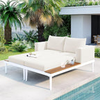 LUMISOL Outdoor Patio Daybed Metal Daybed - Image 2