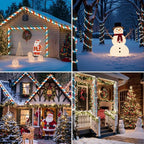 Jnaurb Christmas Candy Cane Lights, 66ft 480 LED Connectable White & Red & Blue - Image 7