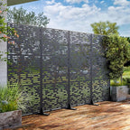 Casaphoria 72" H x 35" W Metal Outdoor Privacy Screen, Freestanding Decorative - Image 6