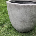 Kante 14 Inch Dia Round Concrete Planter, Indoor Outdoor Large Plant Pot - Image 2