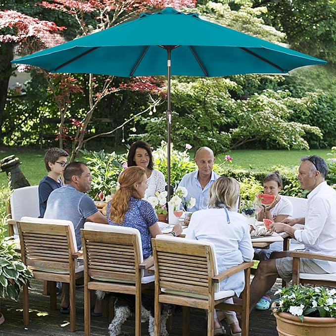 Blissun 9' Outdoor Patio Umbrella, Outdoor Table Umbrella, Yard Umbrella - Image 6