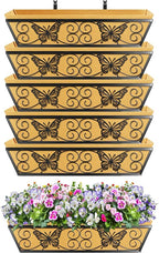 6 Pack 24 Inch Window Boxes Planters Railing Planter Box - Image 5