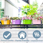 LaLaGreen Rail Planter Outdoor Plants Small and Cute Metal Iron Strawberry - Image 8