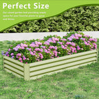 2PCS 6x3x1FT Galvanized Raised Garden Bed, Galvanized Planter Raised Garden - Image 5