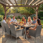 Devoko Outdoor Patio Dining Sets 9 Pieces Wicker Outdoor Dining Table and - Image 6