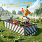 YITAHOME 8x4x1.5ft 2pcs Large Raised Garden Bed Kit, Galvanized Metal Planter - Image 9