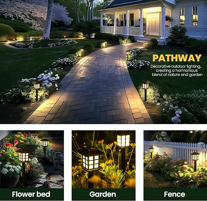 GIGALUMI Solar Outdoor Lights, 12 Pack LED Solar Lights Outdoor Waterproof - Image 9