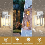WIHTU Outdoor Lights for House, LED Exterior Front Porch Light Fixtures for - Image 2