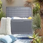 JUMMICO 100 Gallon Resin Deck Box, Waterproof Outdoor Storage Box - Image 6