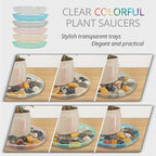 12Pcs Clear Plant Saucer, 6 8 10 Inch Durable Plastic Plant Tray, Round Plant - Image 6