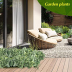 24Pcs Artificial Outdoor Plants UV Resistant Fake Plastic Greenery Boxwood - Image 3