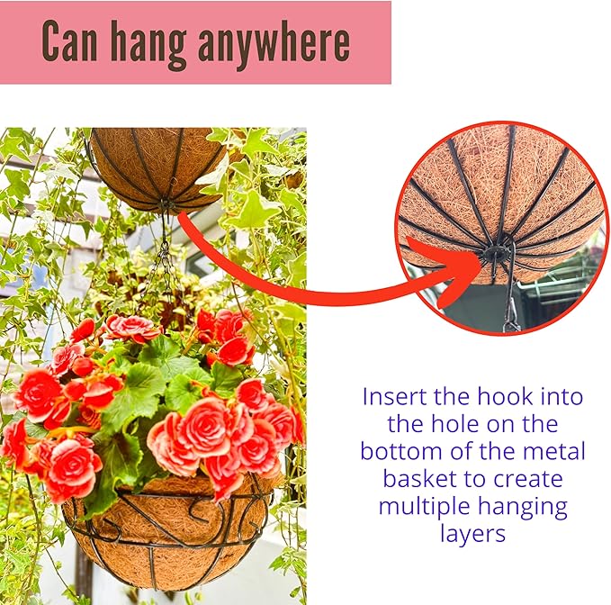 LaLaGreen Hanging Planter for Outdoor Plants Hanging Baskets - Image 8
