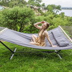 SUNCREAT 2 Person Hammock with Stand, Heavy Duty Portable Hammocks, 475 lbs - Image 2