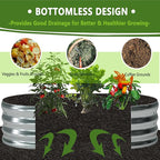 4x2x1ft Galvanized Oval Raised Garden Bed, Outdoor Planter Box Metal Patio Kit - Image 5