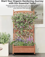 GarveeLife 2-Pack Tall Wood Planter Box - Image 5