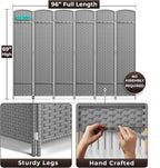 Sorbus 6 Panel Room Divider 6 ft. Tall - Image 5