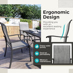 Pamapic 5-Piece Outdoor Dining Set, Patio Dining Set - Image 5