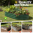 Galvanized Raised Garden Bed 6x3x1 FT, Oval Metal Raised Garden Bed Outdoor - Image 5