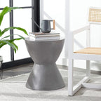 Safavieh Outdoor Collection Athena Modern Concrete Dark Grey Round 17.7-inch - Image 2