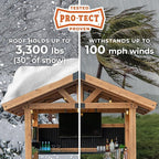 Backyard Discovery Palisade 9' x 6' Cedar Wood Outdoor Bar Set - Image 4