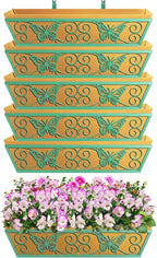 6 Pack 24 Inch Window Boxes Planters Railing Planter Box - Image 5