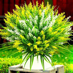 Artificial Plants Outdoor, Lavender Artificial Flowers Plastic Fake Faux - Image 8