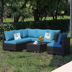 Outdoor Wicker Patio Furniture Set, Rattan Sectional Sofa Set - Image 6