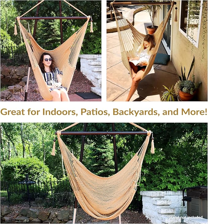 Sunnydaze Outdoor Hammock Chair Swing - Image 5