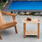 Double Adirondack Side Table, Weather-Resistant Rectangular End Table - Image 9