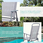 Vongrasig 6 Pieces Folding Patio Dining Set, All Weather Small Metal Outdoor - Image 3