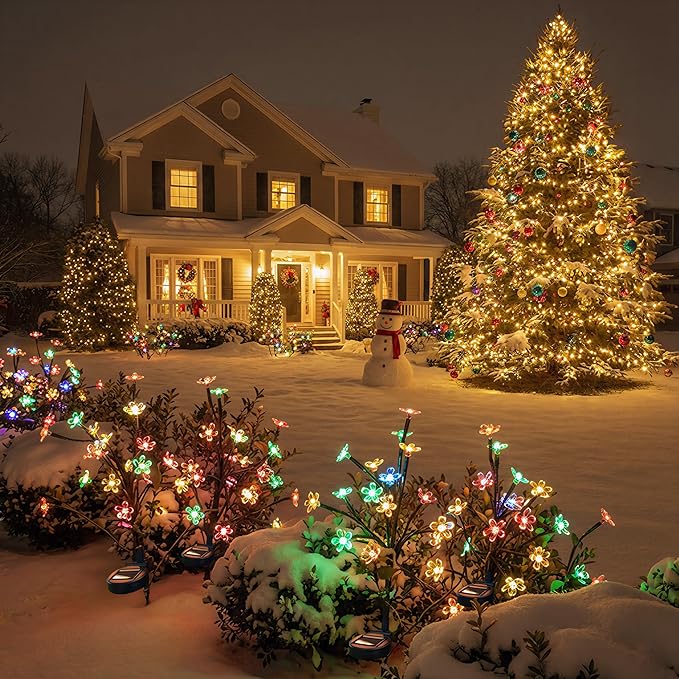 Solar Garden Lights Waterproof, Solar Lights Outdoor Decorative 8Pack, 160Led - Image 6