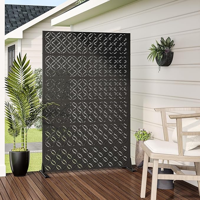 Casaphoria Metal Privacy Screen Outdoor, Palace Black - Image 3