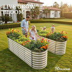 YITAHOME 24" Tall 9 in 1 Raised Garden Bed Kit, 96x24 in Large Galvanized Metal - Image 2