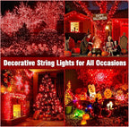 Nisocy 200 LED Red String Lights - Image 4