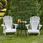 1 Pack Metal Outdoor Side Tables Small Outside Round End Table - Image 7
