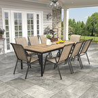 Patio Chairs Set of 8, Stackable Outdoor Dining Chairs - Image 6