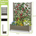 Raised Garden Bed with Trellis, 21 Gallon Self Watering Planter Box with - Image 2